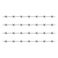 Barbed wire elements. Protect fence concept. Vector illustration Royalty Free Stock Photo